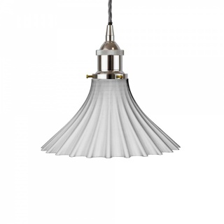 Scallop Fluted Bell Clear Water Pendant Light